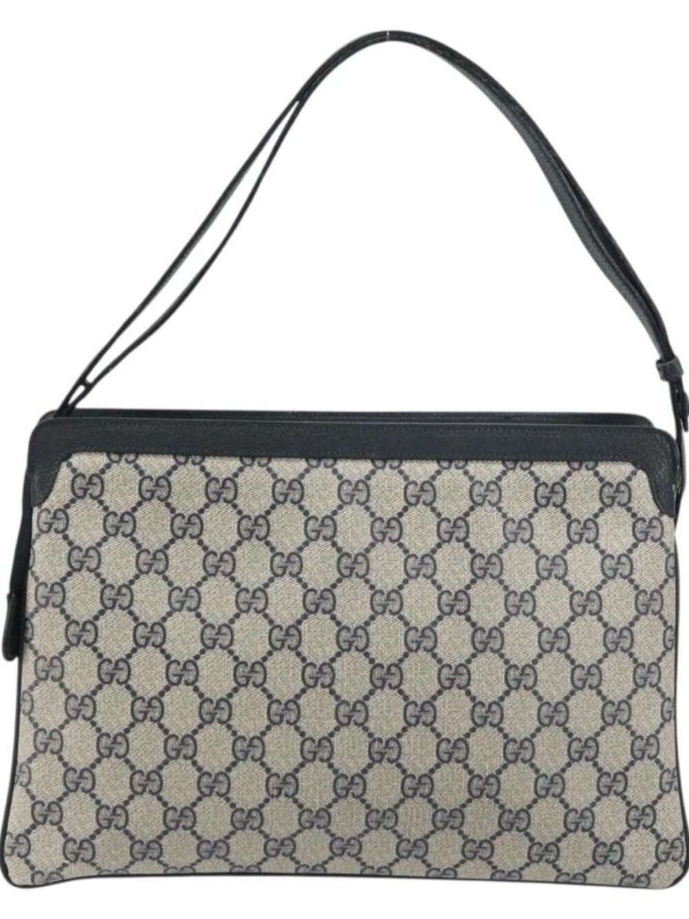 GUCCI GG Supreme Sherry Line Shoulder Bag PVC Navy Gold 41 02 090 Auth 159405 - Picture 2 of 16